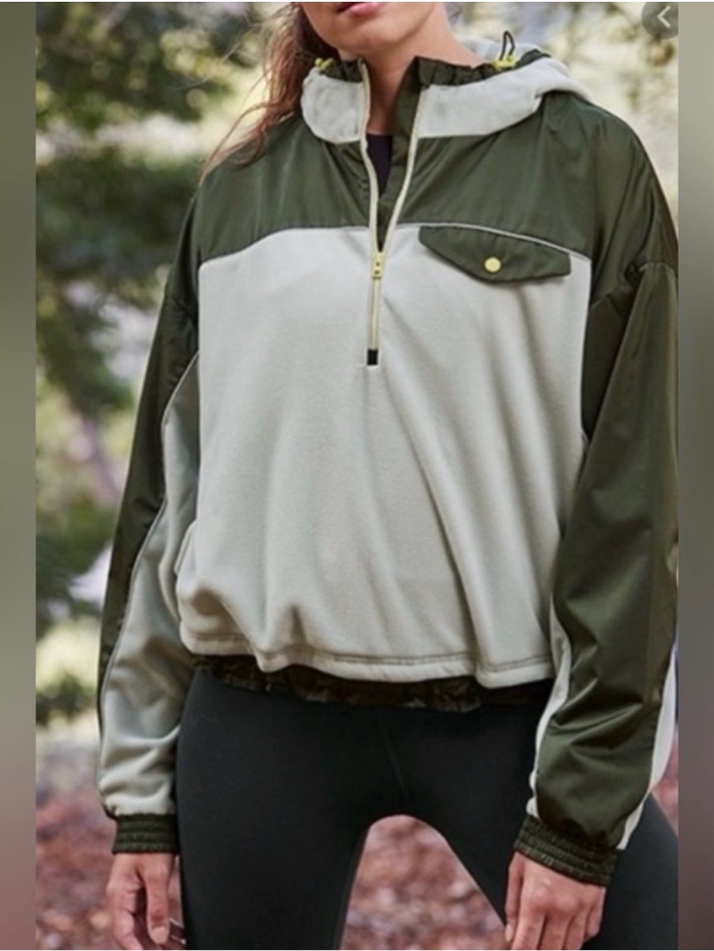 Athleta Zion Microfleece Windbreaker Pullover Jacket 1/2 zip